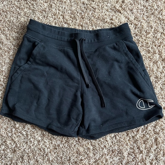Champion Black Athletic Shorts with Drawstring Waistband - Picture 1 of 3